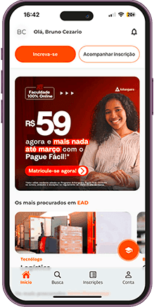 Tela do app