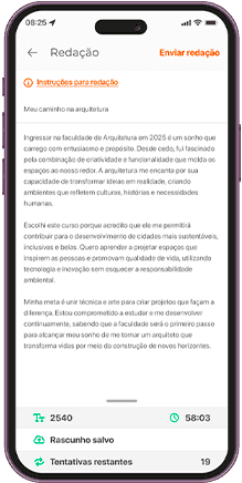 Tela do app